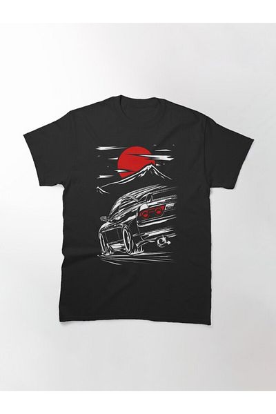 ZOKAWEAR Loose Fit Unisex Nissan Silvia S13| Tricou cu imprimeu Haruna Design