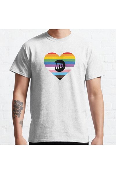 ZOKAWEAR Μπλουζάκι Unisex Mta Progress Pride Heart με μοτίβο Loose Fit