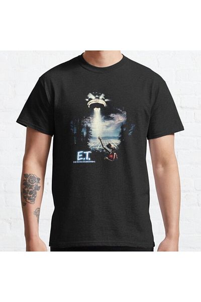 ZOKAWEAR Loose Fit Unisex E.t. Τυπωμένο μπλουζάκι με σχέδιο αφίσας Descending Ship Landscape