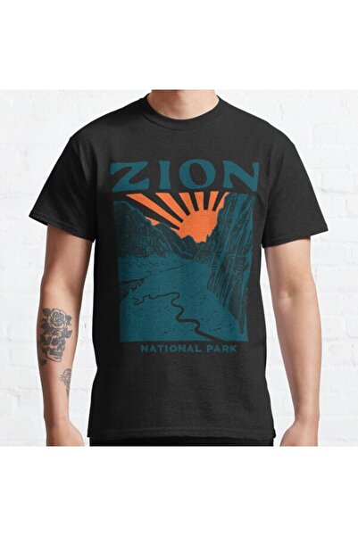 ZOKAWEAR Μπλουζάκι Loose Fit Unisex Vintage Zion National Park με στάμπα
