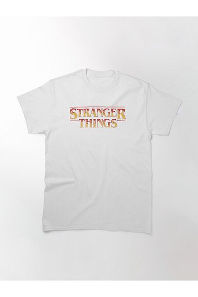 ZOKAWEAR Μπλουζάκι με τυπωμένο λογότυπο Loose Fit Unisex Stranger Things 4 Retro Flames