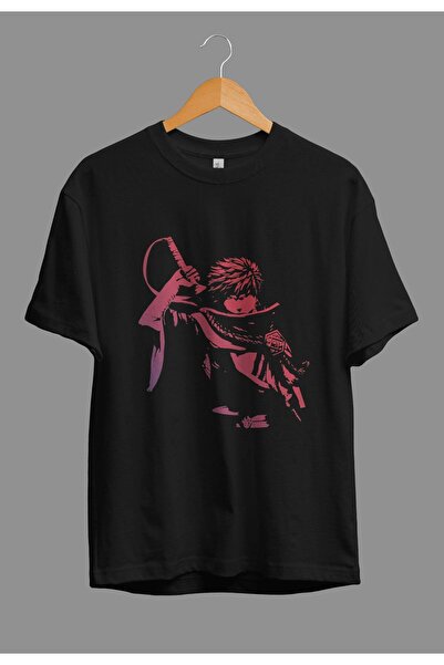 ZOKAWEAR تي شيرت أنيمي بتصميم فضفاض للجنسين من Bleach Ichigo Kurosaki