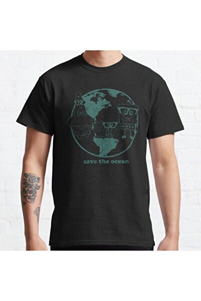 ZOKAWEAR Υπερμεγέθη Unisex SpongeBob SquarePants Group Save The Ocean Earth D...