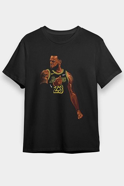 ZOKAWEAR Unisex Loose Fit Lebron James Printed Black T-shirt - Tshirt