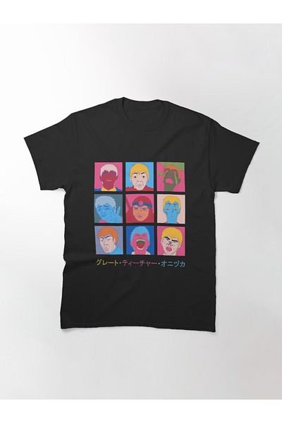 ZOKAWEAR Tricou imprimat Loose Fit Gto Onizuka Faces Design