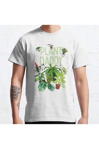 ZOKAWEAR Μπλουζάκι με τυπωμένο σχέδιο Loose Fit Unisex House Plant Daddy Design