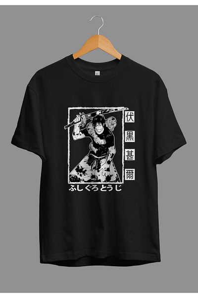 ZOKAWEAR Tricou cu design imprimat unisex Jujutsu Kaisen Toji Fushiguro Loose Fit