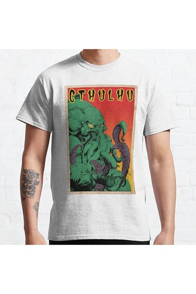 ZOKAWEAR Μπλουζάκι με τυπωμένο σχέδιο Loose Fit Unisex Cthulhu (VİNTAGE).