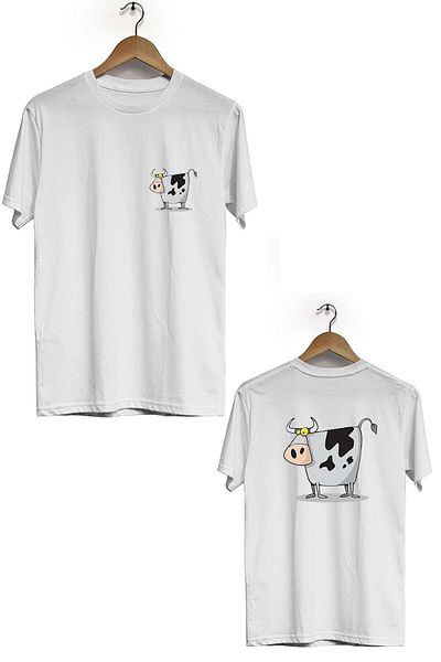 ZOKAWEAR Μπλουζάκι Unisex Loose Fit Ox εμπρός πίσω με εμπριμέ κοντό μανίκι με λαιμόκοψη 759