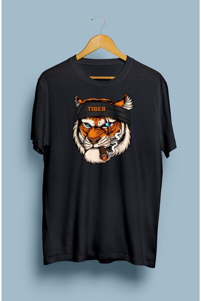 ZOKAWEAR Μπλουζάκι με τυπωμένο μπλουζάκι Loose Fit Unisex Tiger Tiger Fighter...