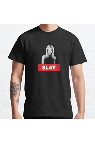 ZOKAWEAR Široka unisex majica Buffy The Vampire Slayer: Slay Design Štampano