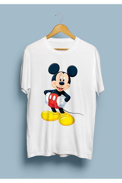 ZOKAWEAR Μπλουζάκι με στάμπα Unisex Loose Fit White Mickey Mouse Mickey Mouse