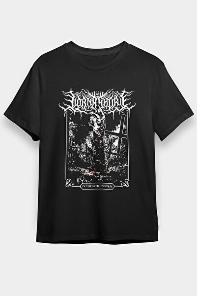 ZOKAWEAR Unisex Loose Fit Lorna Shore εμπριμέ μαύρο T-shirt - Tshirt