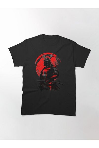 ZOKAWEAR Tricou cu imprimeu unisex cu design loose-fit Samurai Warrior