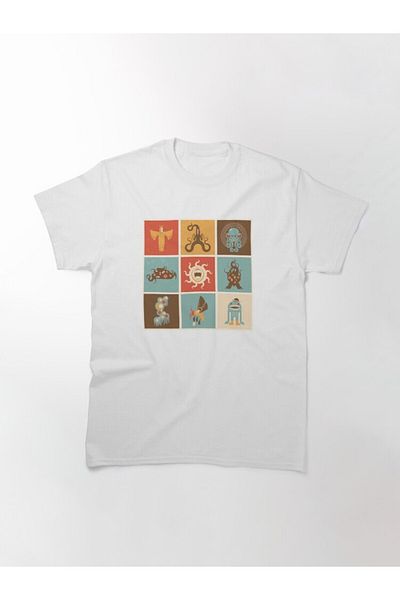 ZOKAWEAR Μπλουζάκι με τυπωμένο σχέδιο Loose Fit Unisex The Lovecraftian Squares