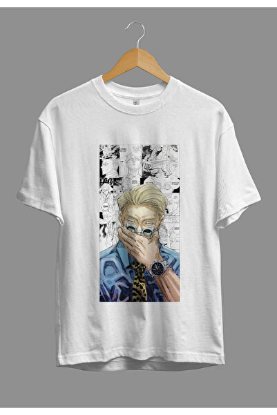 ZOKAWEAR Tricou cu design imprimat Jujutsu Kaisen Kento Nanami, cu caracter l...