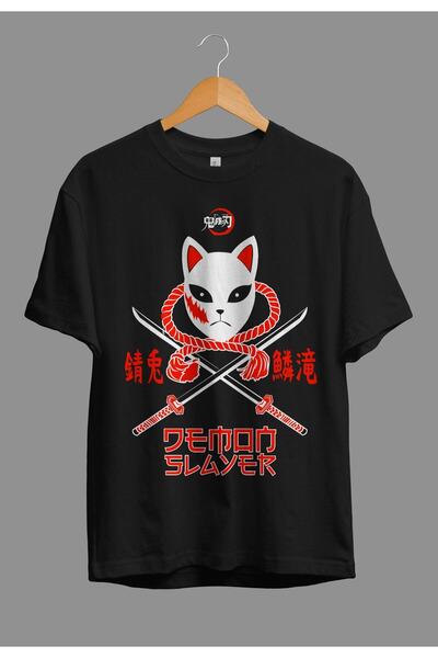 ZOKAWEAR Μπλουζάκι με τυπωμένο σχέδιο χαρακτήρων Anime Loose Fit Unisex Demon...