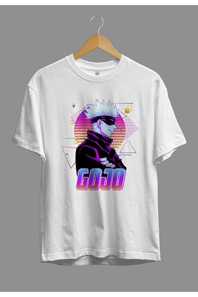 ZOKAWEAR Loose Fit Jujutsu Kaisen Satoru Gojo (SENSEİ) Anime Character Printed Design T-Shirt