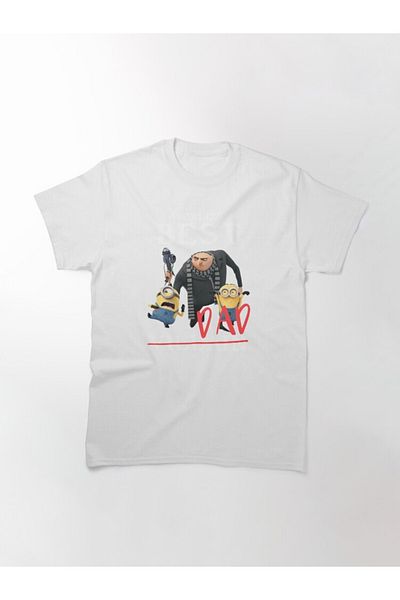 ZOKAWEAR Tricou imprimat unisex Minions Ziua Tatălui Cel mai bun tată din lume Gru, cel mai bun ticălos din lume