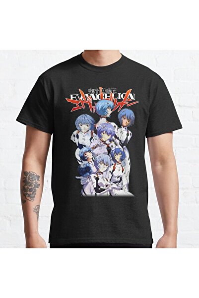 ZOKAWEAR Bol Kalıp Rei Ayanami Evangelion Tasarım Baskılı Tasarım Baskılı T-s...