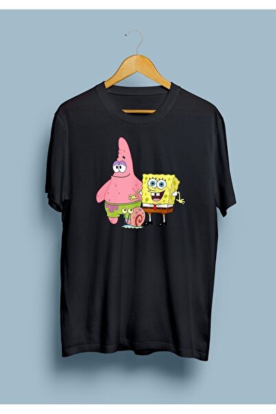 ZOKAWEAR Pantaloni pătrați Sponge Bob, unisex, cu tăietură lentă, tricou impr...