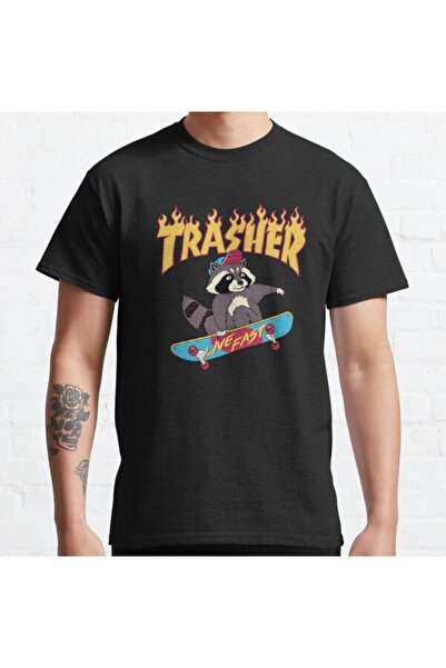ZOKAWEAR Unisex Trasher Loose Fit! Σχέδιο εμπριμέ μπλουζάκι