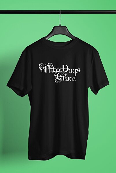 ZOKAWEAR Tricou unisex negru cu imprimeu Three Days Grace