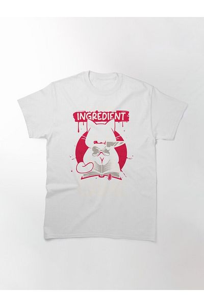 ZOKAWEAR Τυπωμένο μπλουζάκι Loose Fit Unisex Killer Secret Ingredient Evil Cat Design