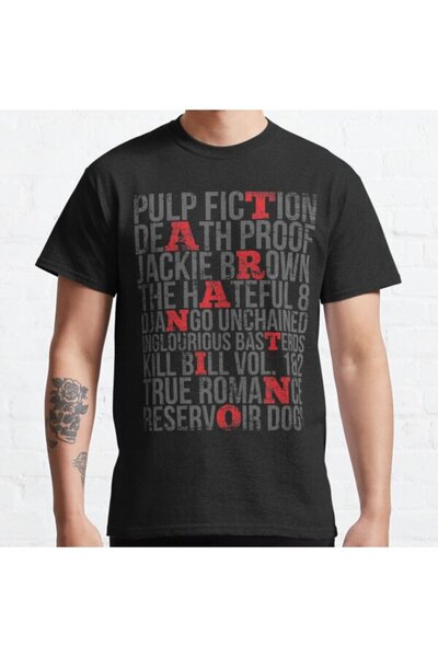 ZOKAWEAR Τυπωμένο μπλουζάκι Loose Fit Unisex Quentin Tarantino Movies Vintage...