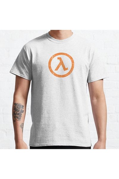 ZOKAWEAR Tricou cu imprimeu unisex Half Life Lambda Symbol Loose Fit