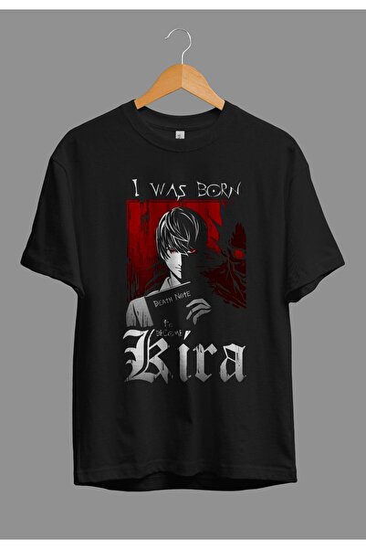 ZOKAWEAR Tricou cu imprimare unisex Death Note Kira Anime cu caracter largi