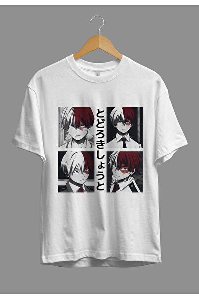 ZOKAWEAR Tricou cu design personalizat imprimat cu personaje de anime Loose F...