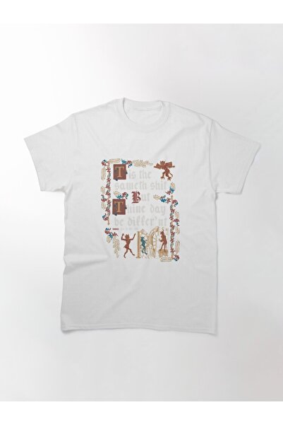 ZOKAWEAR Бол Каліп Унісекс Same Shit Середньовічний стиль Смішний ретро вінтажний англійський дизайн з принтом на футболці