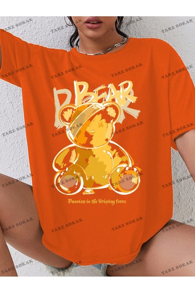 Tarzsokak Γυναικείο μπλουζάκι με στάμπα BAY Unisex Bear - Σύνθημα KOD-1338
