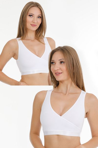 par lingerie pl Bustieră sportivă pentru alăptare Set de 2 alb-alb