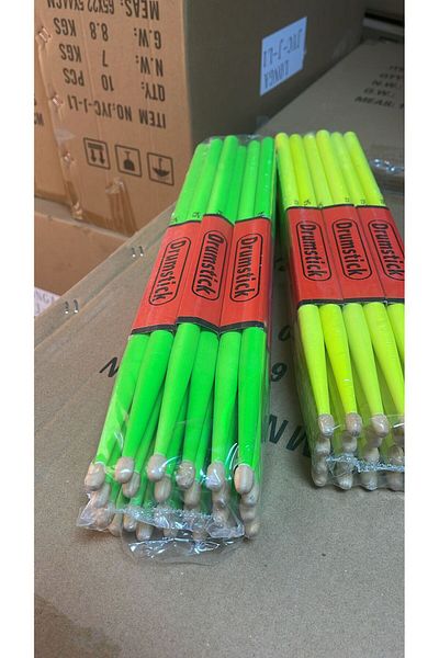 LONGA Green Fluorescent Color 1 Pair Wooden 5A Model Battery & Trampet Baget 1 Pair