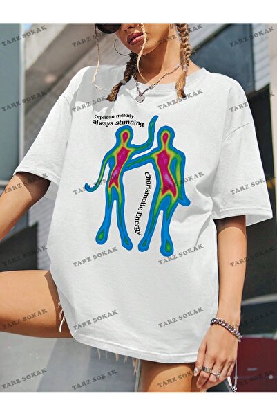 Tarzsokak Γυναικείο μπλουζάκι με στάμπα BAY Unisex Slogan - Off Shoulder, κον...