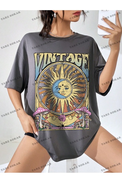 Tarzsokak BAY Printed Unisex Casual T-shirt - Off Shoulder, Κοντό μανίκι, Καλ...