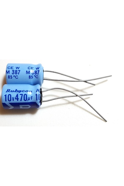 Rarecomponents 10 Adet 10V 470Uf Rubycon Radyal Kondansatör