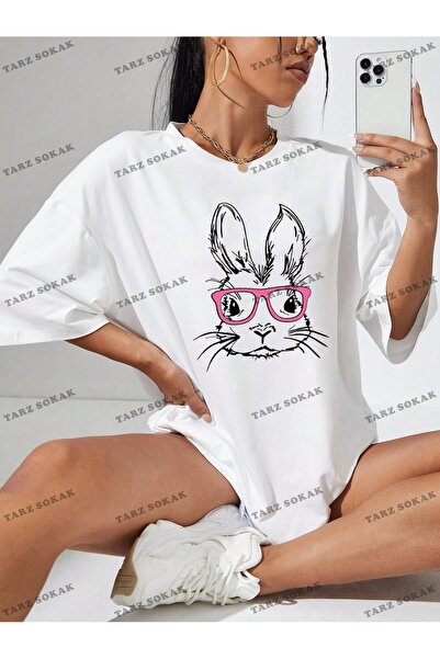 Tarzsokak Tricou unisex BAY pentru femei, cu imprimeu iepure de desene animat...