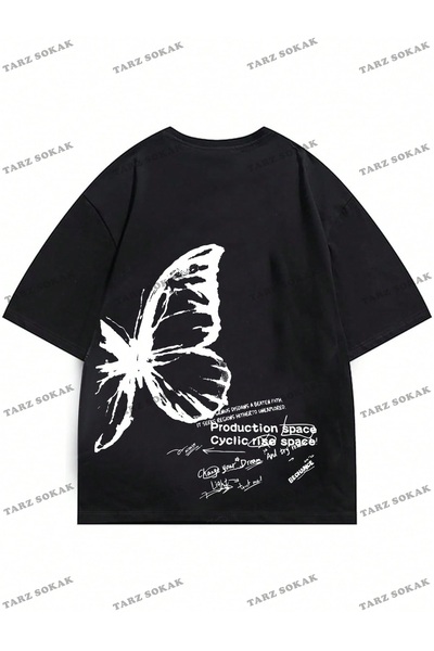 Tarzsokak Μπλουζάκι Unisex με στάμπα Rabbit - Κωδικός 1357, Loose Fit