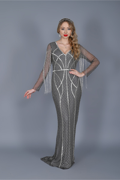 GATSBYLADY LONDON Rania - El Işlemeli , Taş Püsküllü Elbise