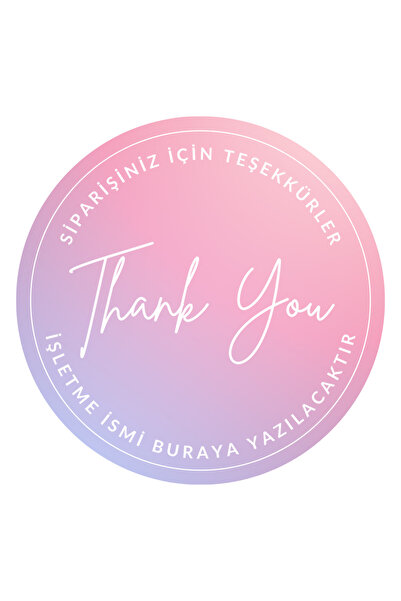 YAPIŞKAN STORE 24 Adet Teşekkürler Stickerı Ambalaj Paketleme Kargo Etiketi 4x4 Cm Mat Beyaz Kağıt