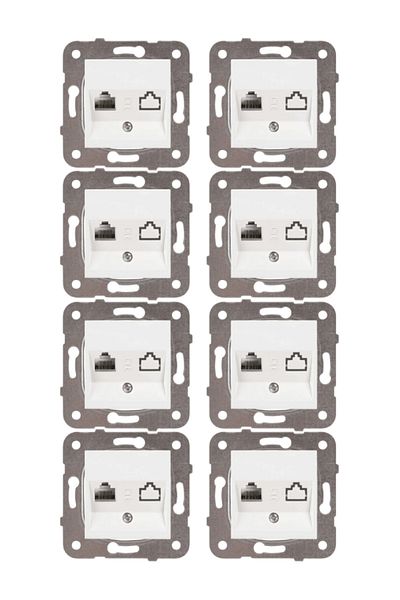 VİKO Viko Karre Single Numeris Phone Socket Cat3 White (Frame Included)90967013 (8 Pieces)