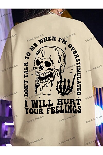 Adrift BAY Unisex Жіноча футболка - з принтом черепа і слоганом, з низькими плечима, з короткими рукавами KOD-1327