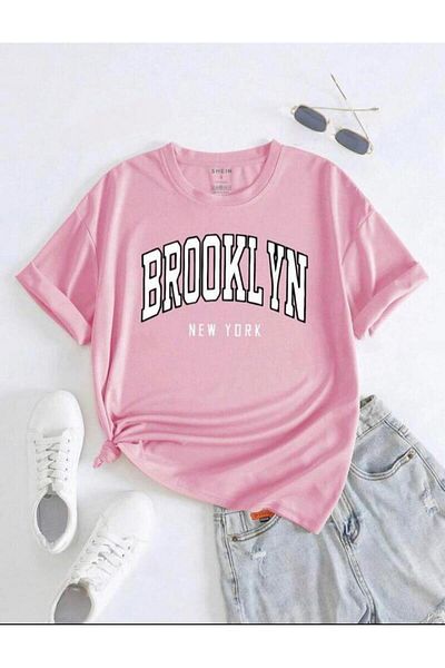 khufu Μπλουζάκι Brooklyn Printed PINK Oversize Loose Cut