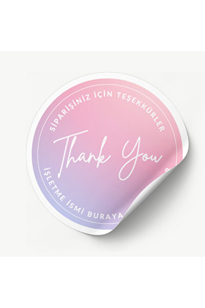 YAPIŞKAN STORE 24 Adet Teşekkürler Stickerı Ambalaj Paketleme Kargo Etiketi 4x4 Cm Mat Beyaz Kağıt