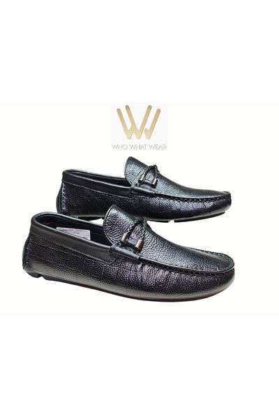 Who What Wear LOAFER 100% LEATHER X BUCKLE HANDMADE SHOES