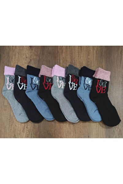 erceys Șosete Prosop Copii 8 Perechi Bumbac Gros Iarnă