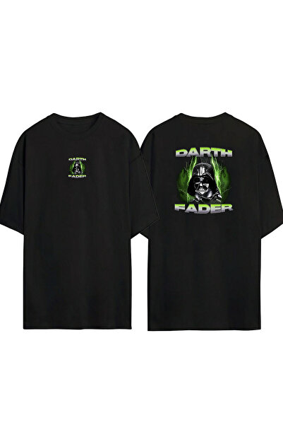 THEWERT Unisex Darth Fader Star Wars Prednja i zadnja strana Štampano Crna Ov...